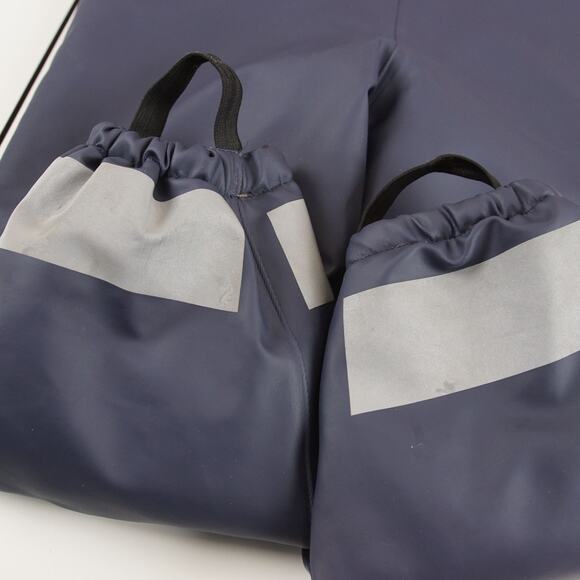 Stutterheim Winter Waterproof Shell Bib Blue Pants Kids Sz 6 - 7 - Picture 12 of 13